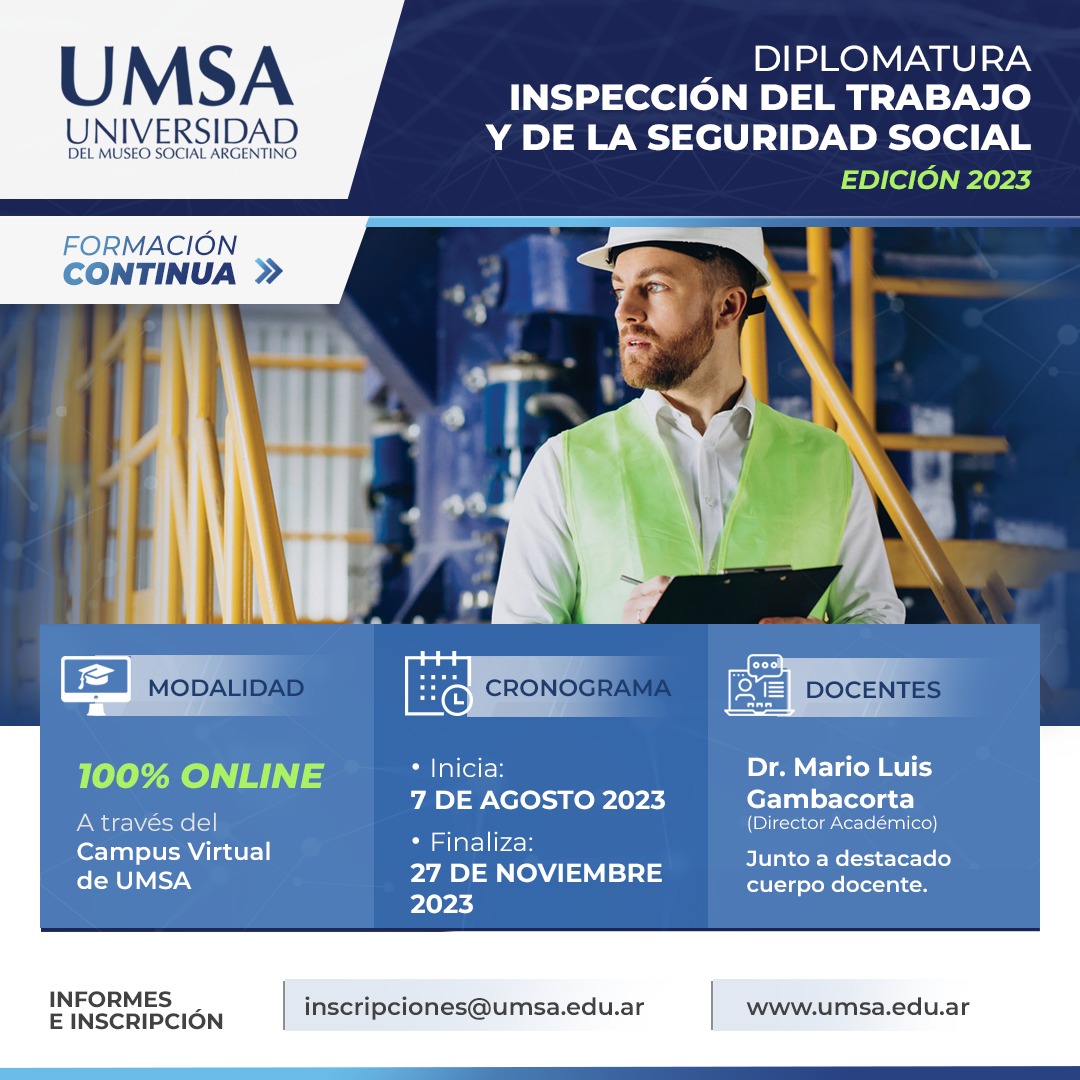 08/23 Diplomatura Inspección del Trabajo y de la Seguridad Social UMSA