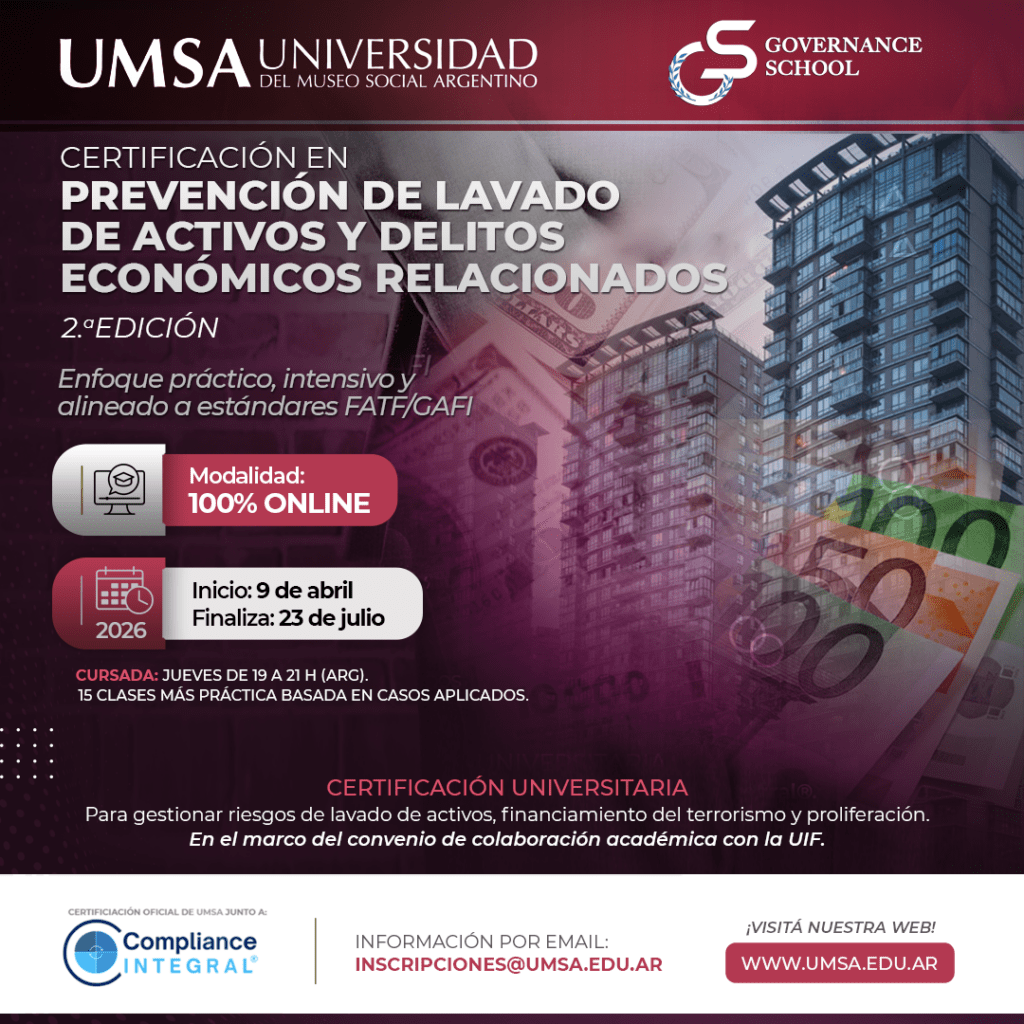 Certificación en Prevención de Lavado de Activos y Delitos Económicos Relacionados
