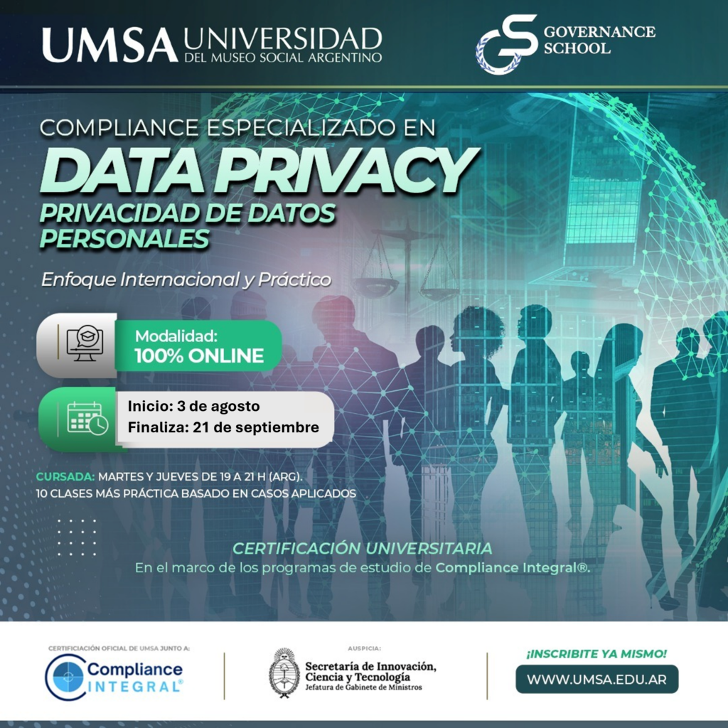 Compliance especializado en Data Privacy. Privacidad de datos personales
