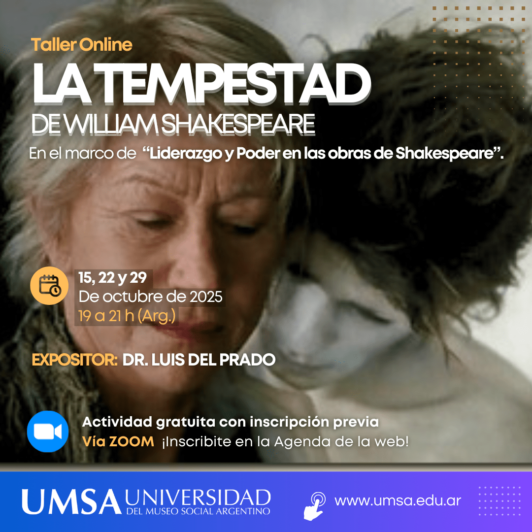 Taller gratuito “La Tempestad” de William Shakespeare