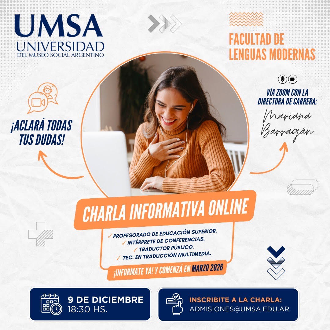 charla informativa carrera de lenguas modernas