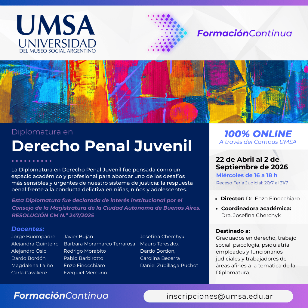Diplomatura en Derecho Penal Juvenil