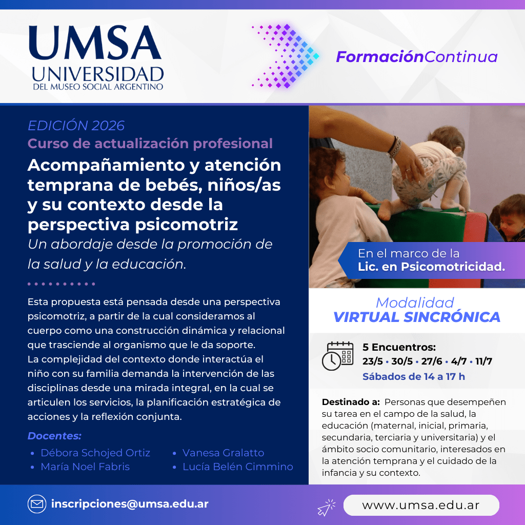 Acompañamiento y atención temprana de bebés, niños/as y su contexto desde la perspectiva psicomotriz