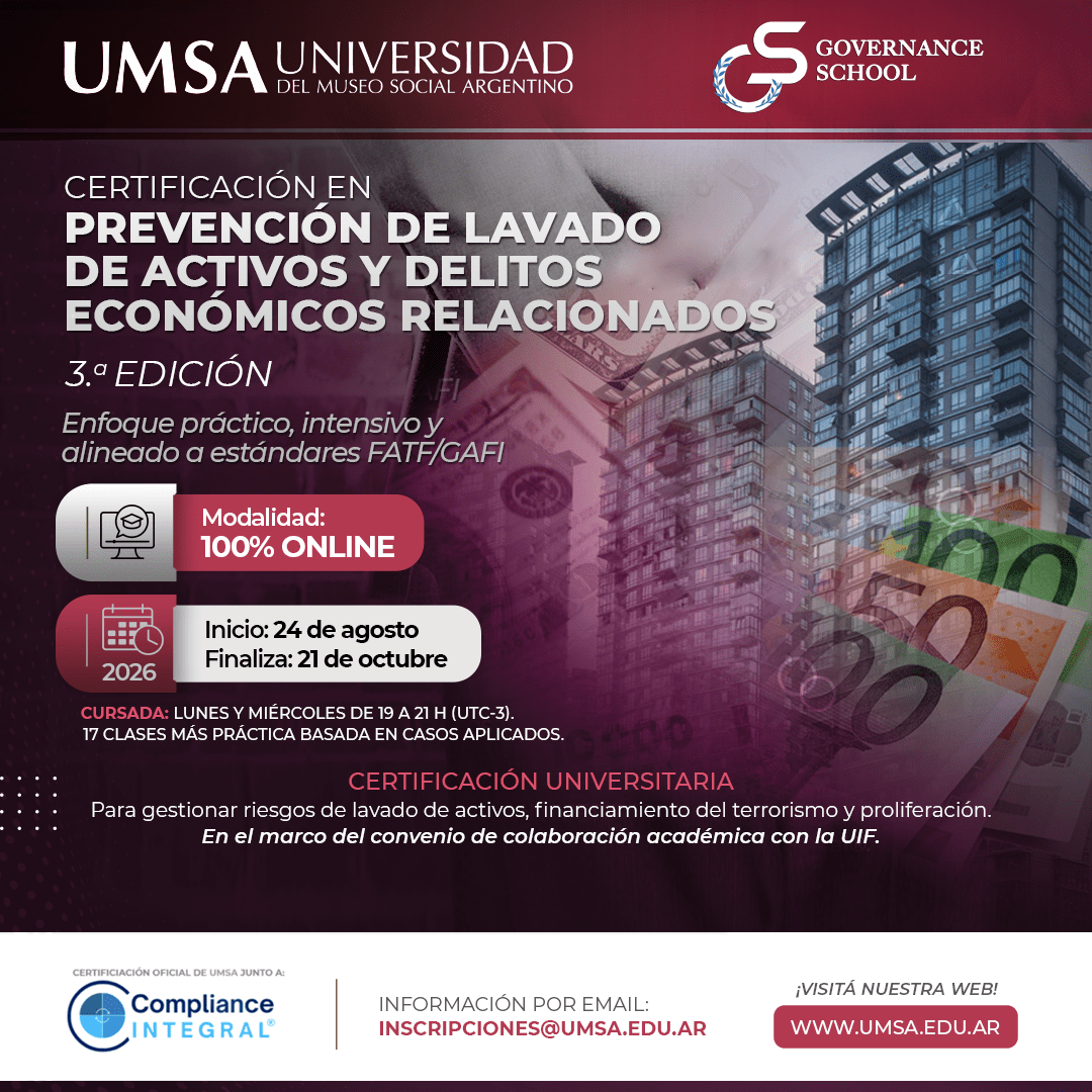 Certificación en Prevención de Lavado de Activos y Delitos Económicos Relacionados