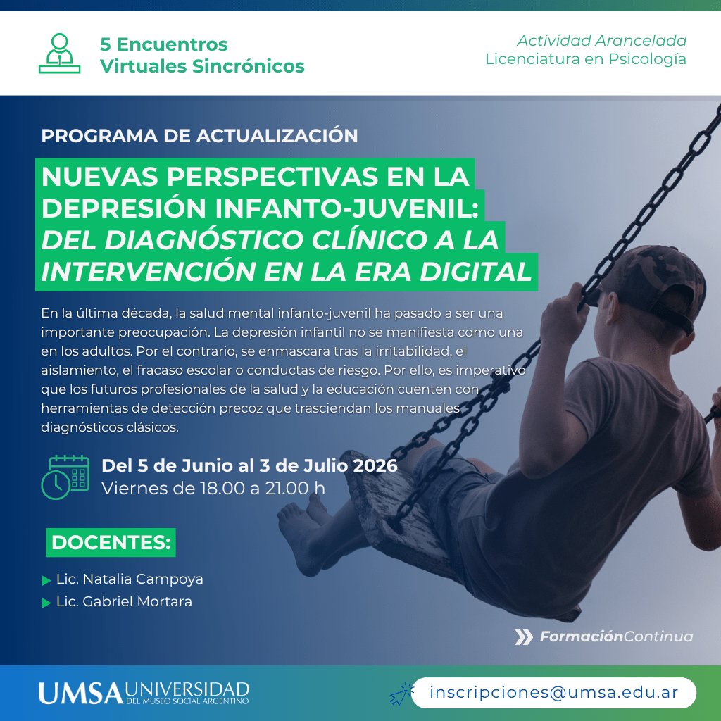 Programa de Actualización: Nuevas Perspectivas en la Depresión Infanto-Juvenil