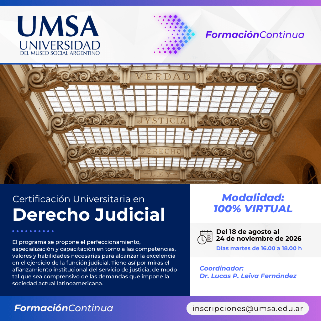 Certificación Universitaria en Derecho Judicial