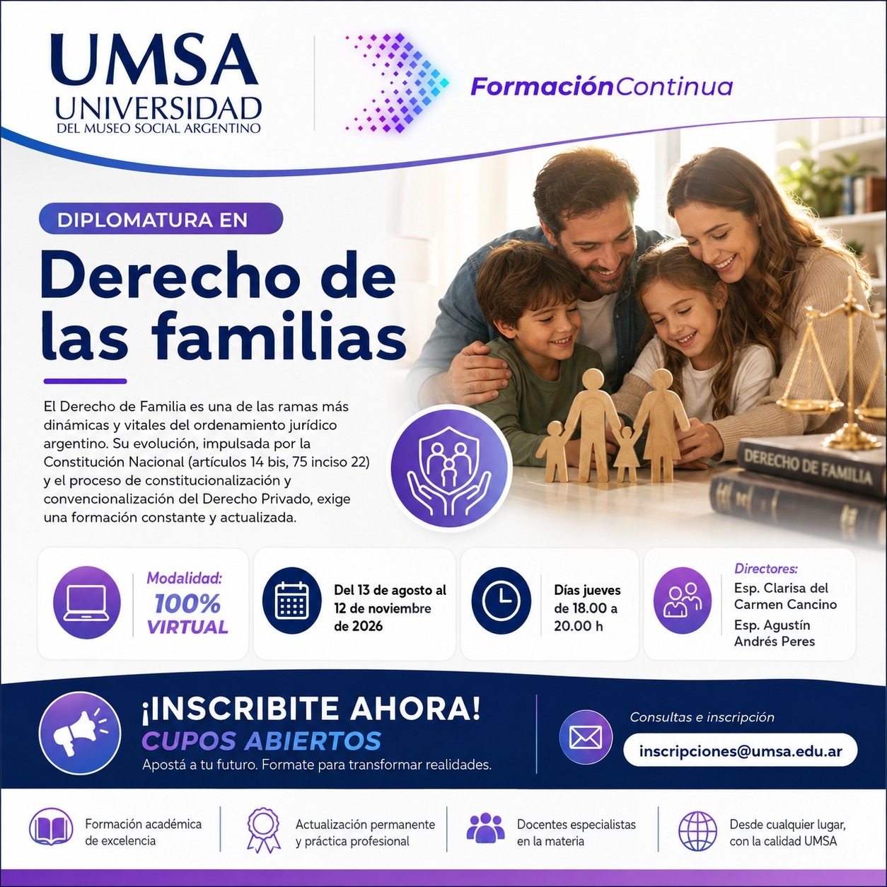Diplomatura en Derecho de las familias