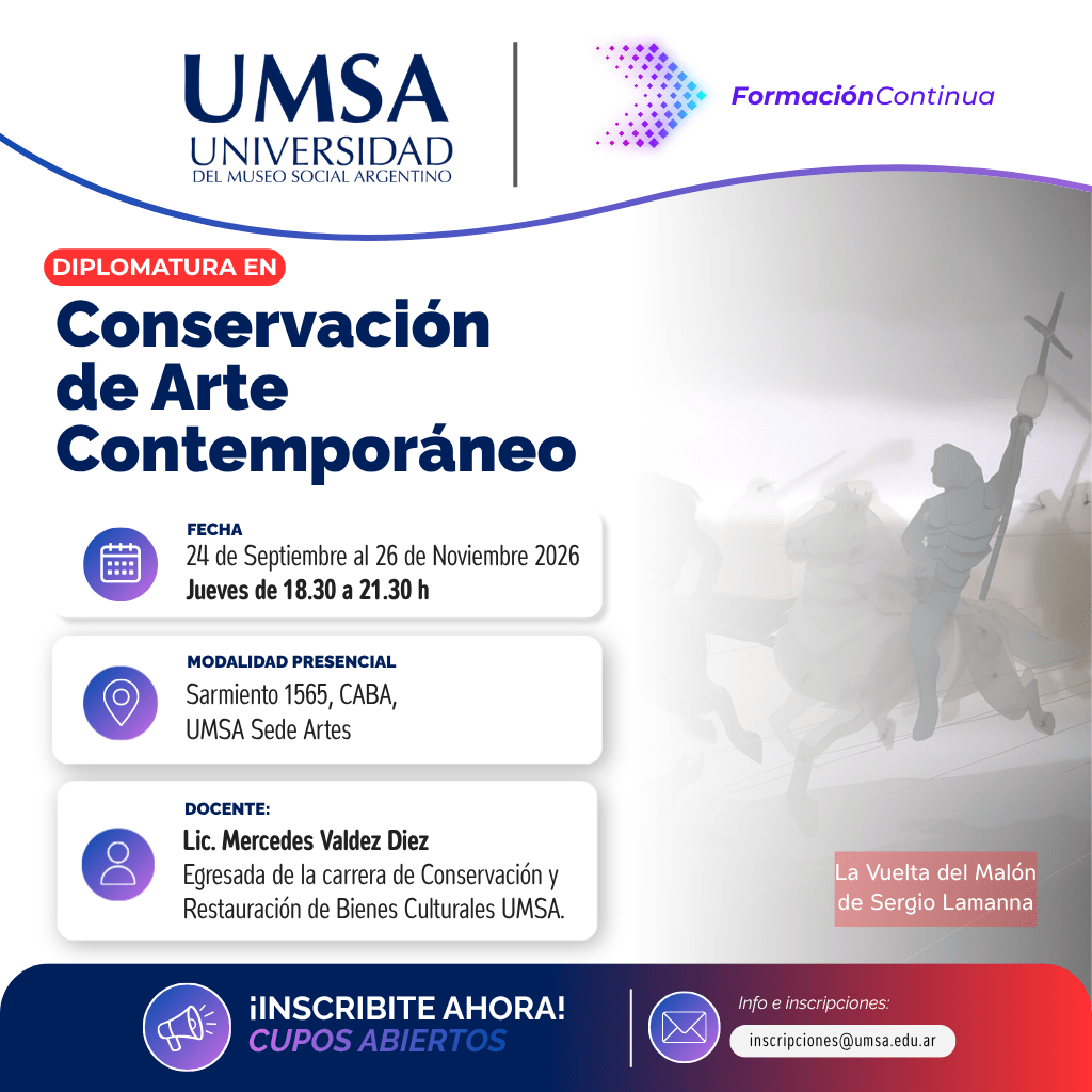 Diplomatura en Conservación de Arte Contemporáneo (2da Edición)