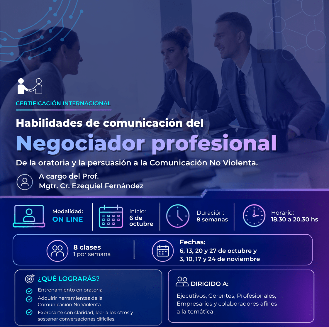 Certificación Internacional – Habilidades de comunicación del Negociador profesional