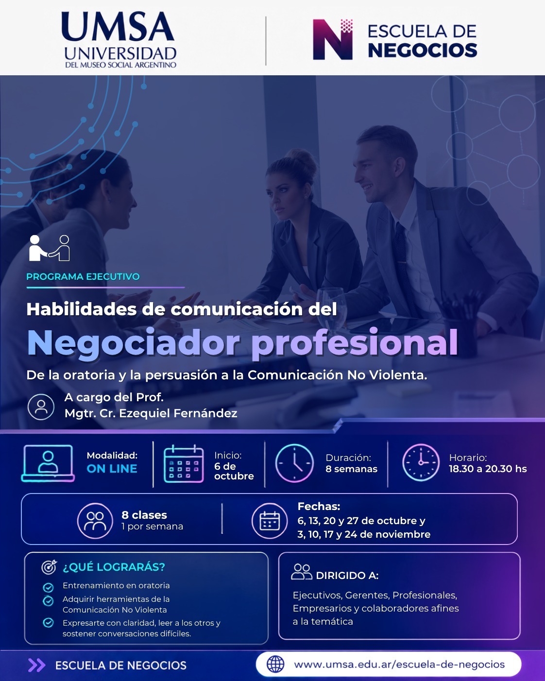 Certificación Internacional – Habilidades de comunicación del Negociador profesional